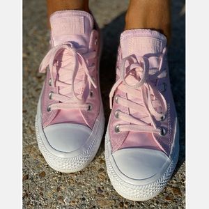 Pink Satin Converse Sneakers